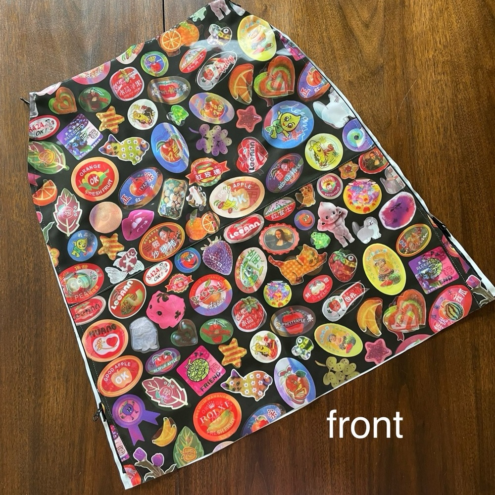 Leeann Huang 2024 Lenticular Fruit Sticker Skirt